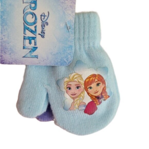 Disney Frozen 2 Pair Child Toddler Girl Warm Fall Winter Mittens Gloves Purple - Picture 6 of 6